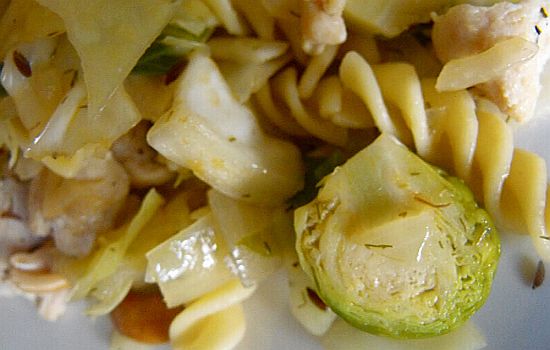 Caraway Cabbage with Pasta