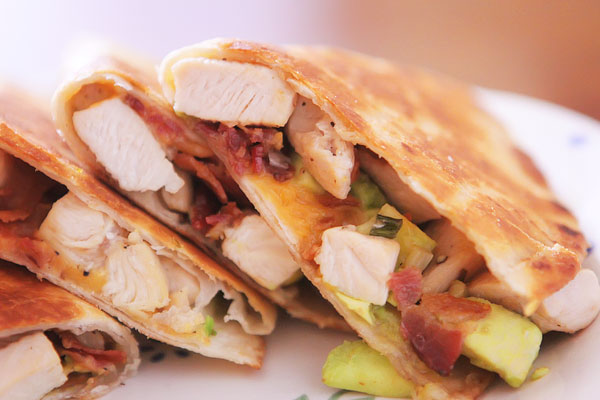 Chicken, Bacon & Avocado Quesadillas