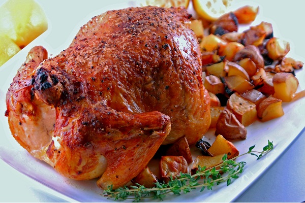 Delicious Garlic Roast Chicken