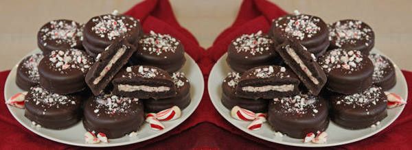 Minty chocolate covered cookies