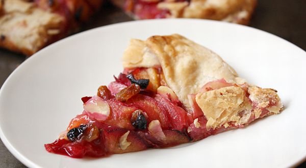 Plum almond galette