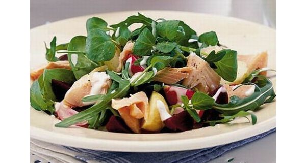 Smoked trout salad
