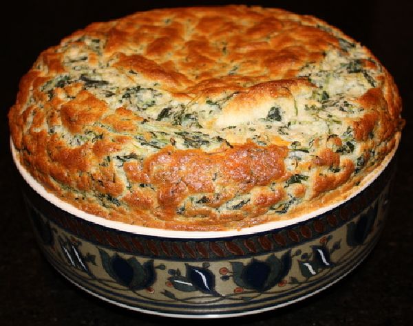 Spinach and Cheddar souffle