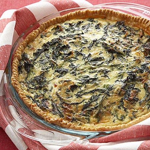 Spinach and cheese quiche