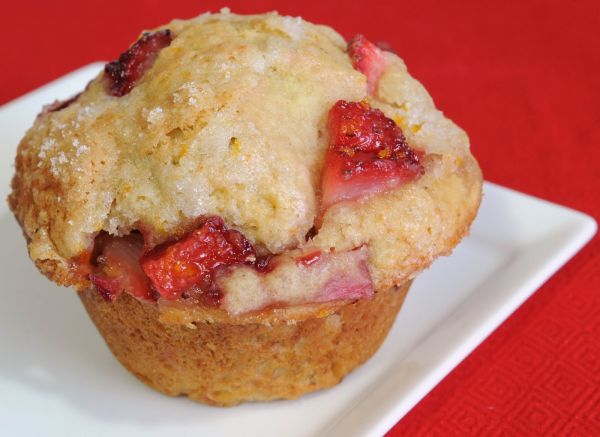 Strawberry and orange muffin