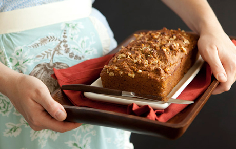 Whole wheat honey walnut pumpkin bread