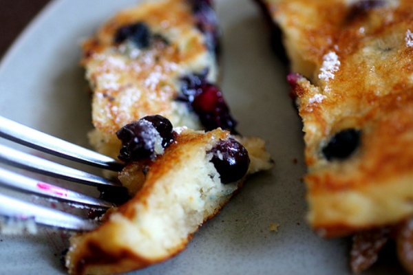 Yummy blueberry pancake