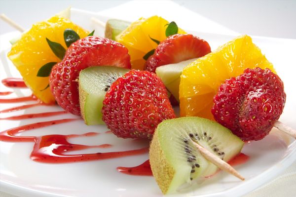 dessert of fresh fruit