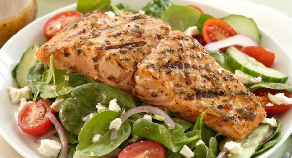 Feta salad salmon recipe