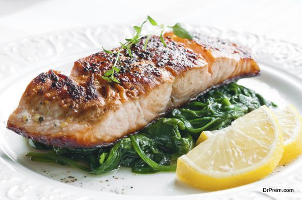 Salmon with Spinach