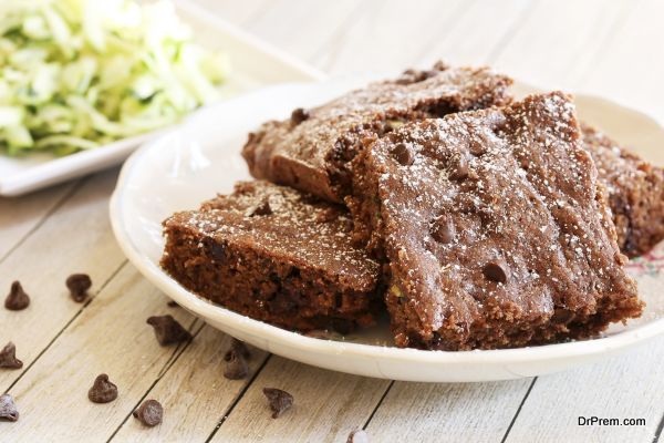 Zucchini Brownies with Chocolate Frosting