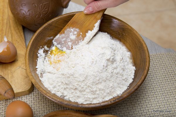 igridienty baking cookies in the kitchen