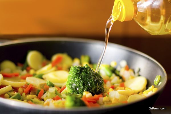 vegetables and oil